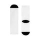 Paire de chaussettes blanches personnalisables avec talon et pointe noirs.