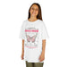 T-shirt enfant blanc avec papillon pastel et verset biblique 2 Corinthiens 5:17 en français.