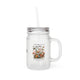 Gobelet en verre dépoli avec couvercle, paille et motif floral avec texte en français.