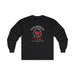 T-shirt noir à manches longues avec un motif de cœur entouré d'une couronne d'épines.