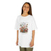 T-shirt enfant blanc avec fleurs vintage et verset Psaume 139:14 en français.