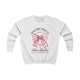 Sweat-shirt blanc pour enfant avec un nœud vichy rose, une croix et le texte Mais Dieu Prouve.