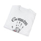 T-shirt blanc pour femme avec l'inscription Car vous êtes et une empreinte de main avec un cœur.