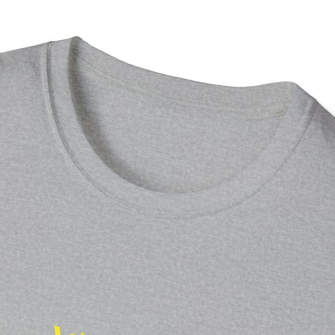 T-shirt gris à col rond avec le texte Jesus est mon Superhéros en typographie style bande dessinée.