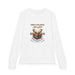 T-shirt blanc à manches longues pour enfant avec un motif de cerf et un texte religieux.