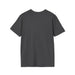 Vue arrière d'un t-shirt gris foncé à manches courtes pour homme.