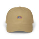 Casquette beige en coton avec le logo brodé Jésus est mon superhéros sur le devant.