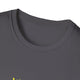 T-shirt gris à col rond avec l'inscription Jésus est mon Superhéros en style bande dessinée.